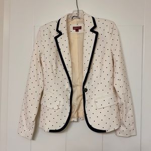 Merona Cream and Black Polka Dot Blazer